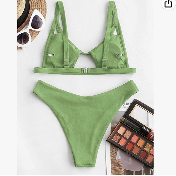 BURNT ORANGE NWT Zaful Bikini with cutouts - Picture 4 of 11